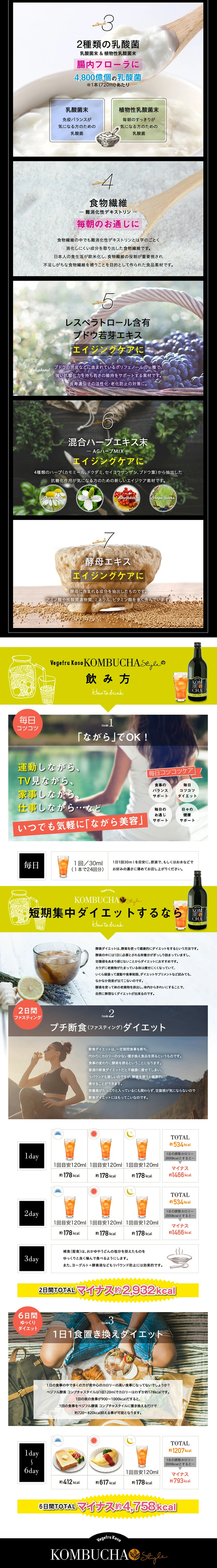 ベジフル酵素 コンブチャスタイル